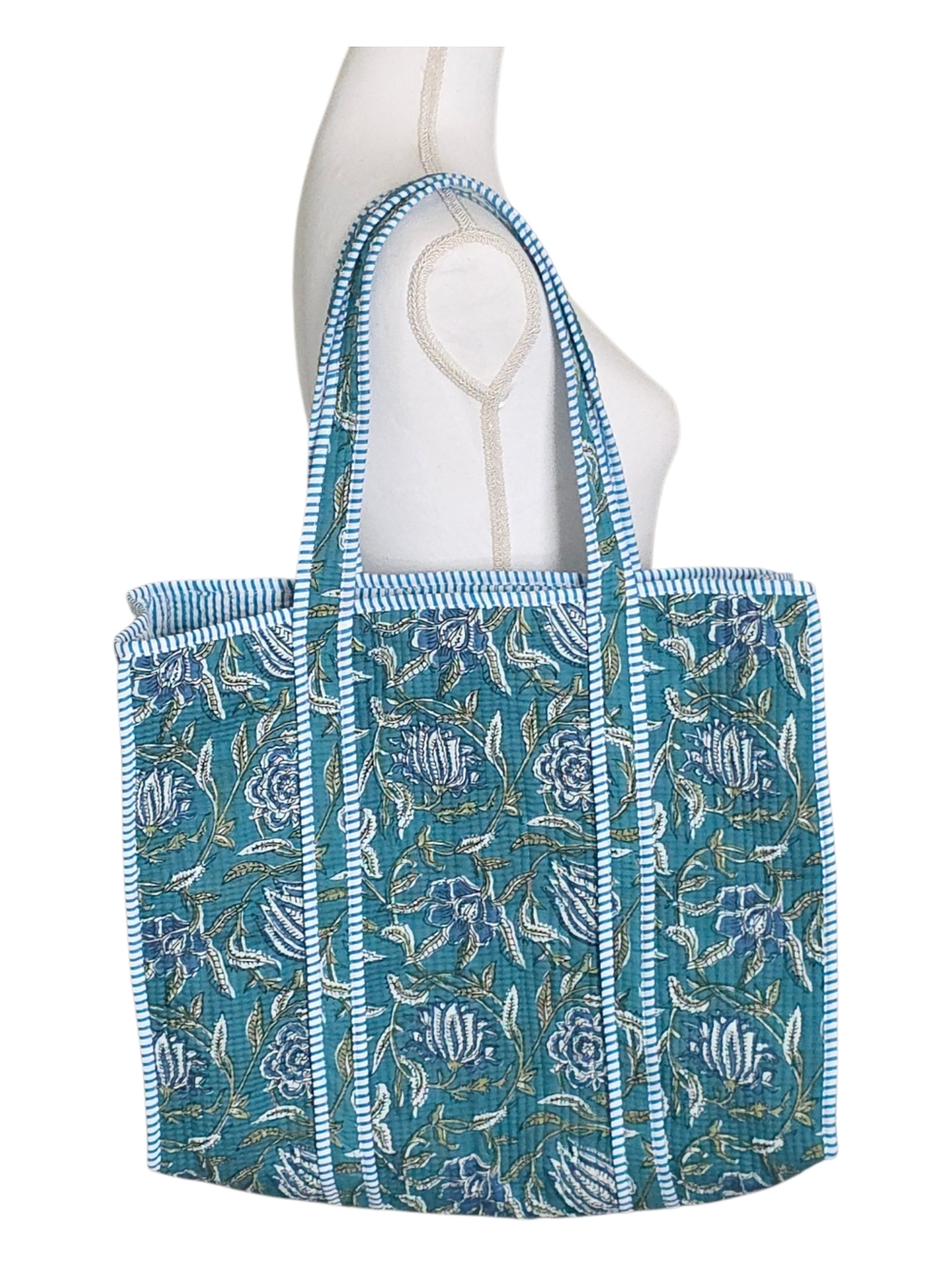 NWOT Cotton Quilted Tote Large